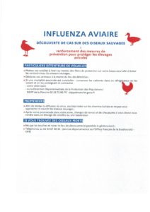 GRIPPE AVIAIRE CONSIGNES